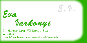 eva varkonyi business card